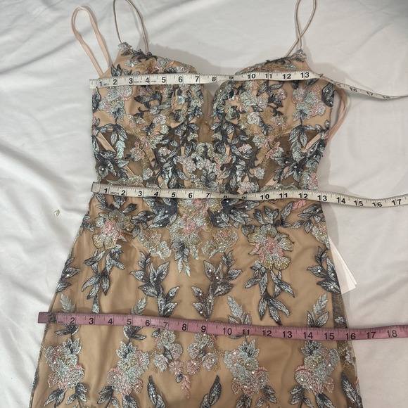 NWT $798 Mac Duggal [ 2 ] 79313 Embroidered Spaghetti Strap‎ Trumpet Gown #S1808 - Picture 4 of 16